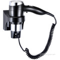 Black Wall Mounted Pleastic Hair Dryer for Hotel